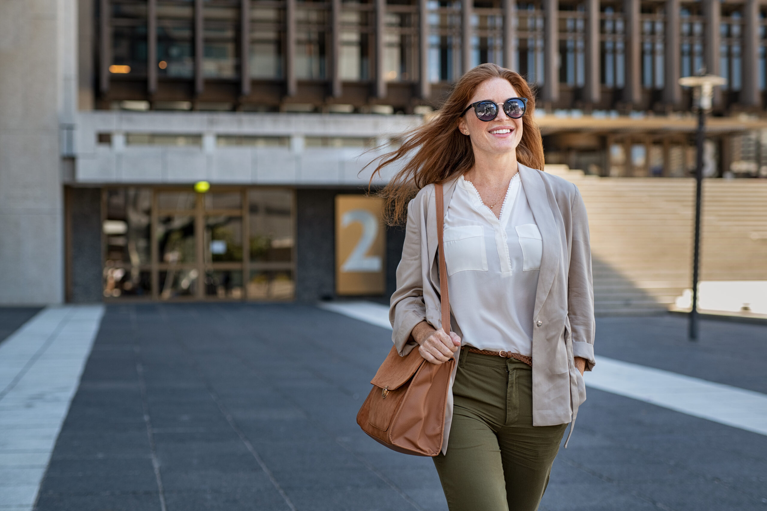 Portrait,Of,Successful,Happy,Woman,On,Her,Way,To,Work