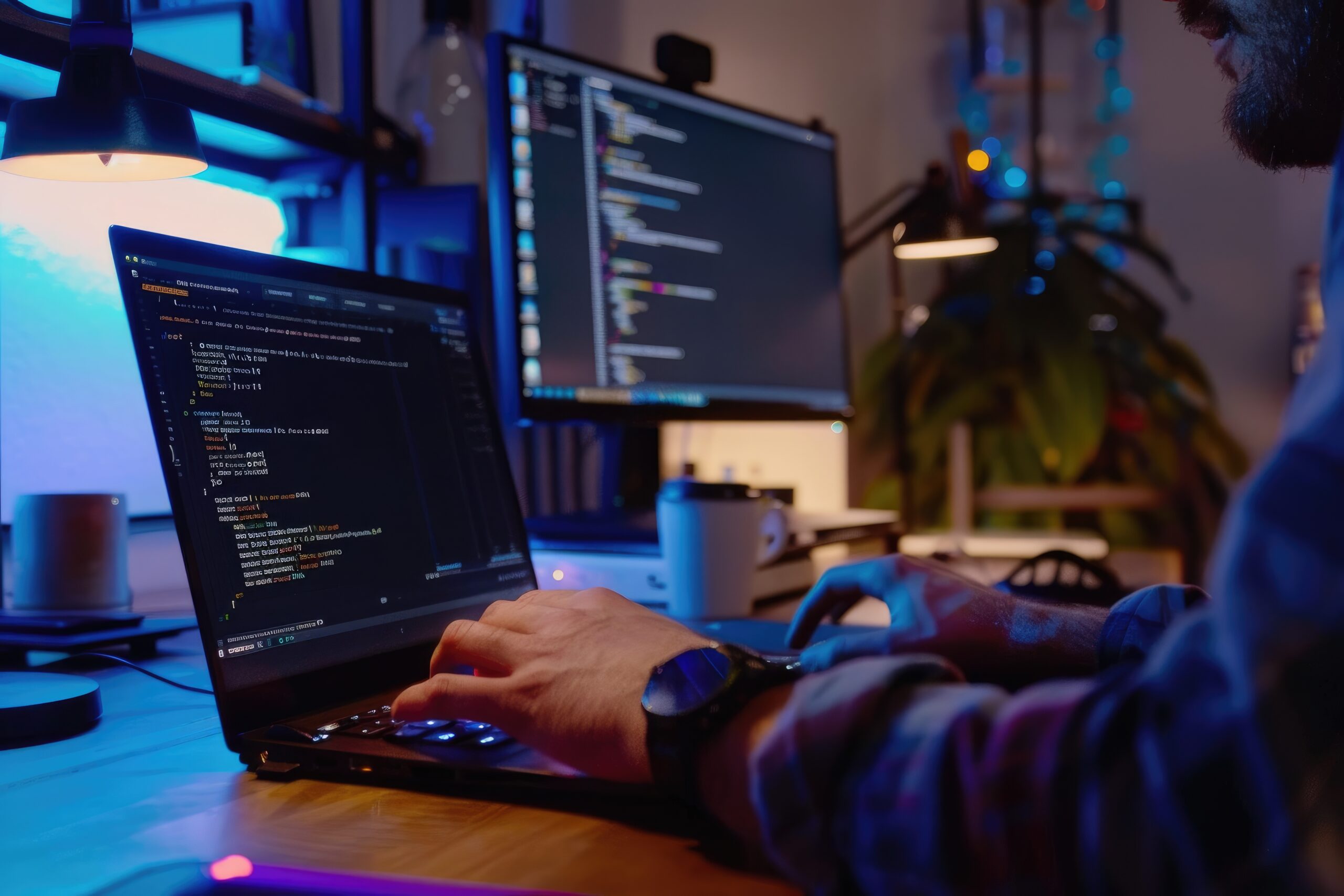 programmer-working-computer-dark-room-programmer-coding-code-desktop-computer